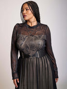 Bat mesh lace dress