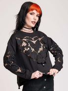 Bat Doily Sweatshirt