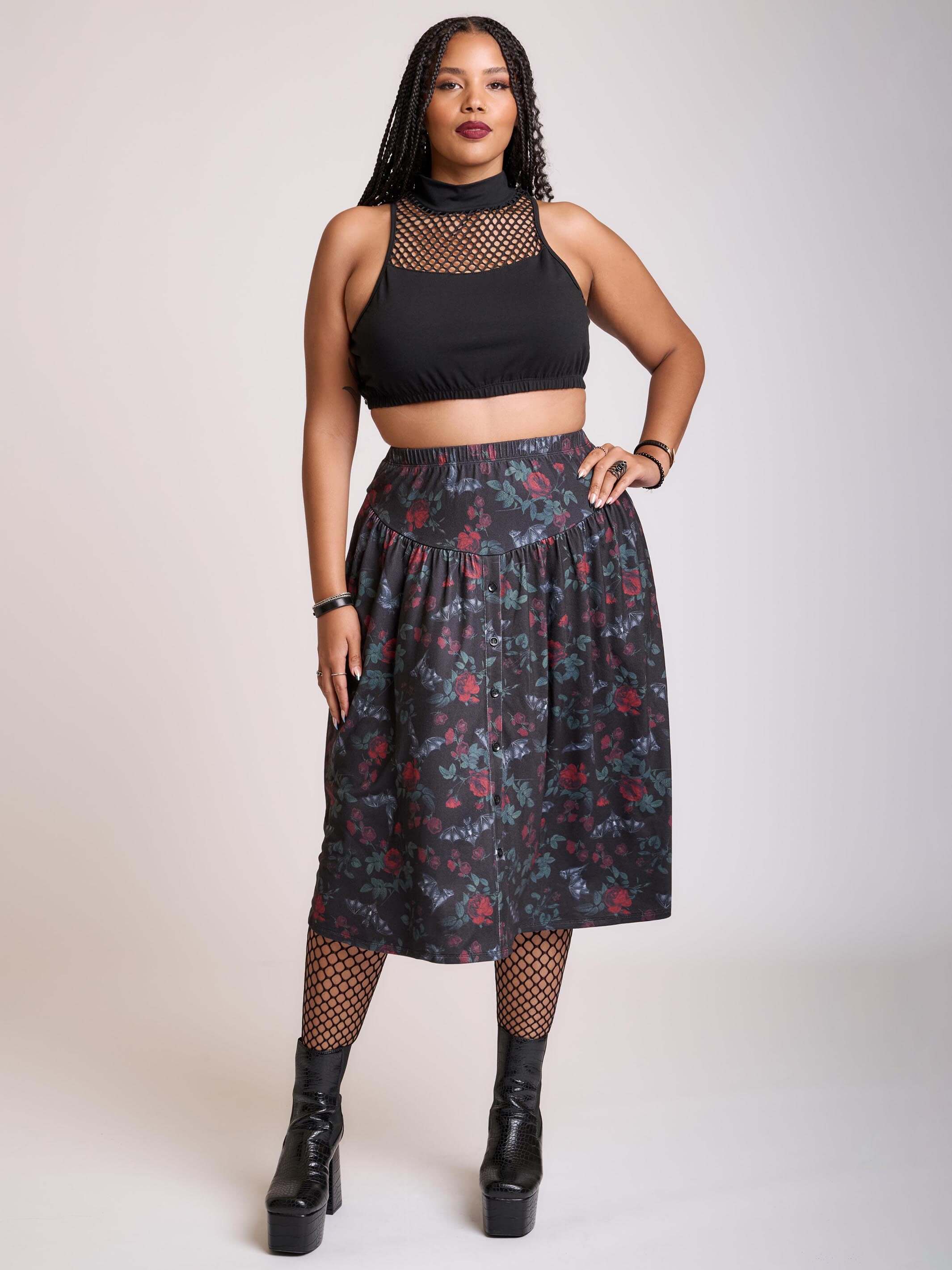 Bat's Roost Midi Skirt