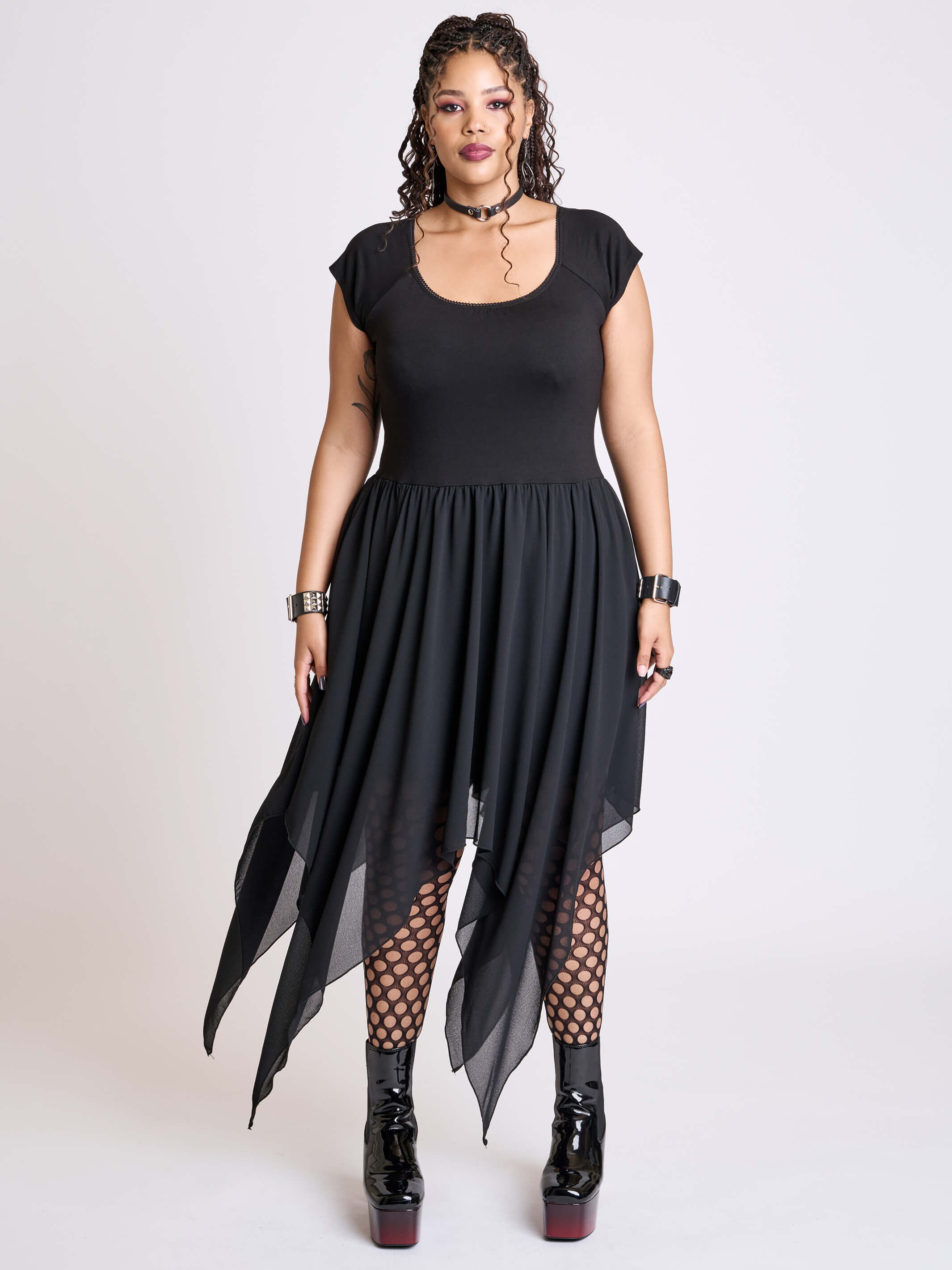 Midnight Hour Black Swan Dress LG Black