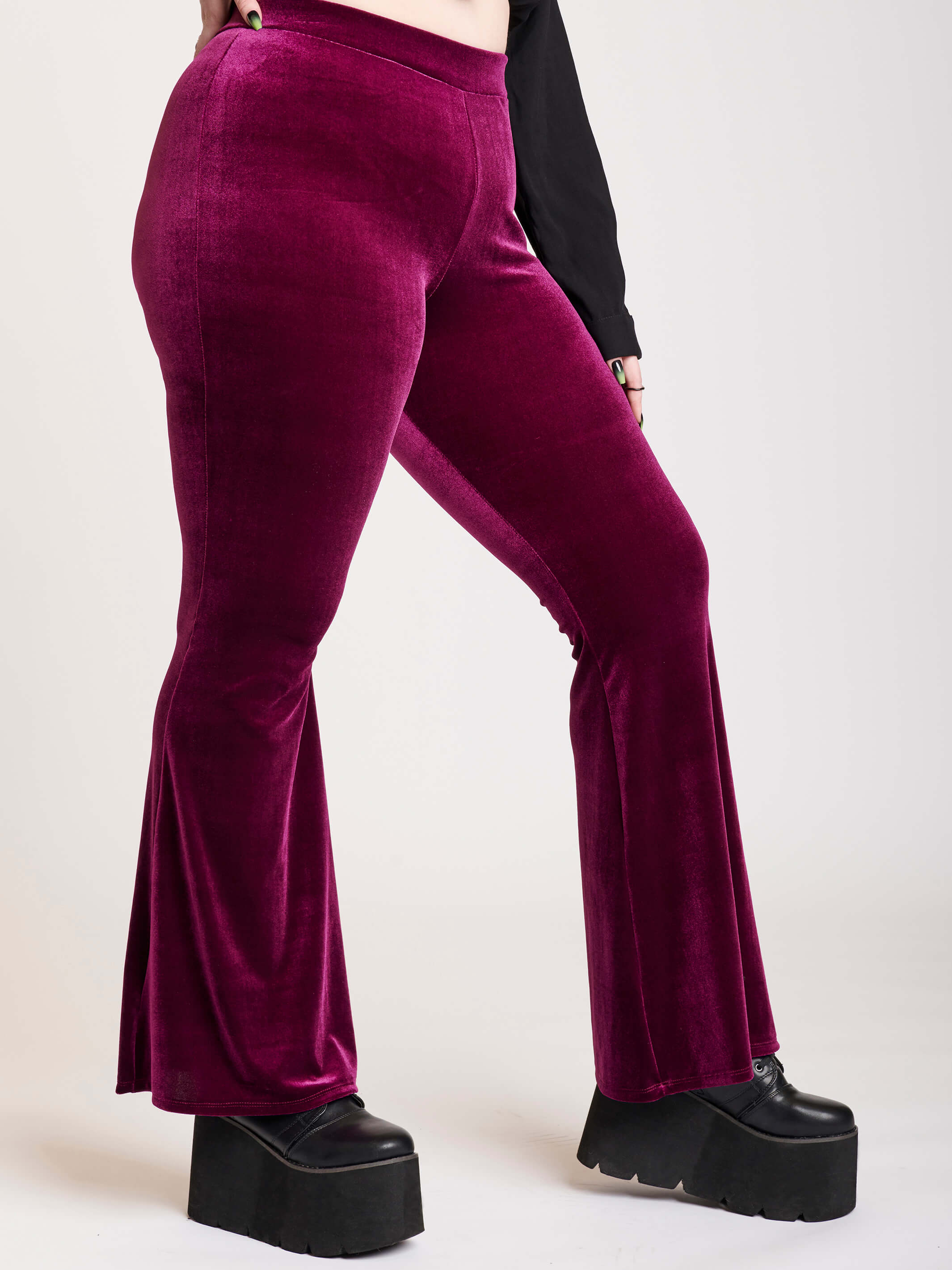 Velvet flared legging store
