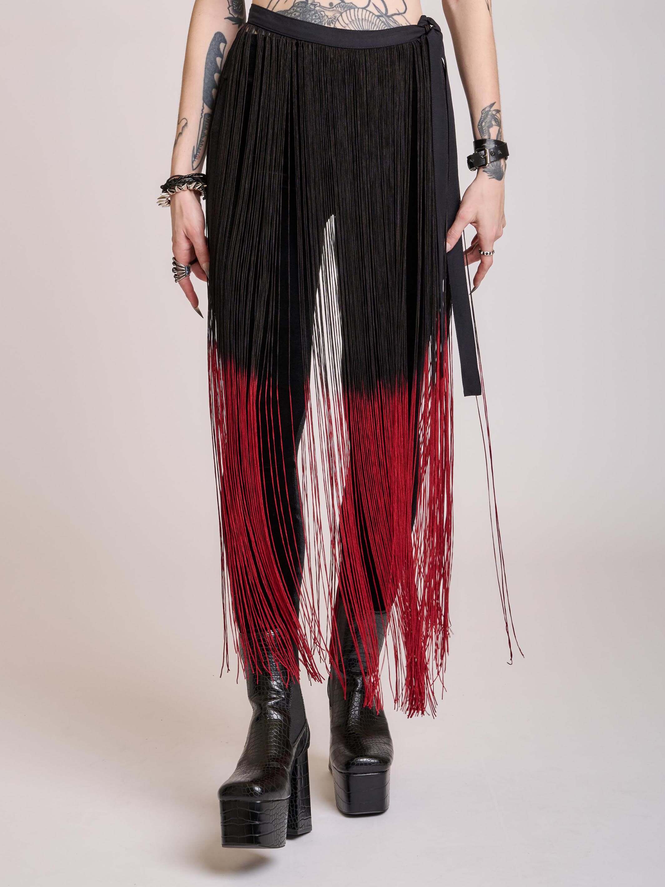 Dipped in Blood Fringe Belt