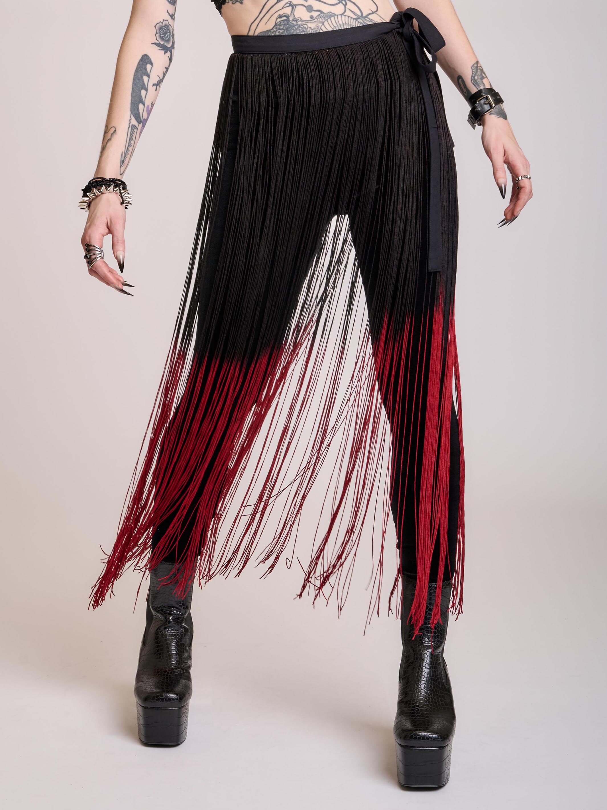 Dipped in Blood Fringe Belt