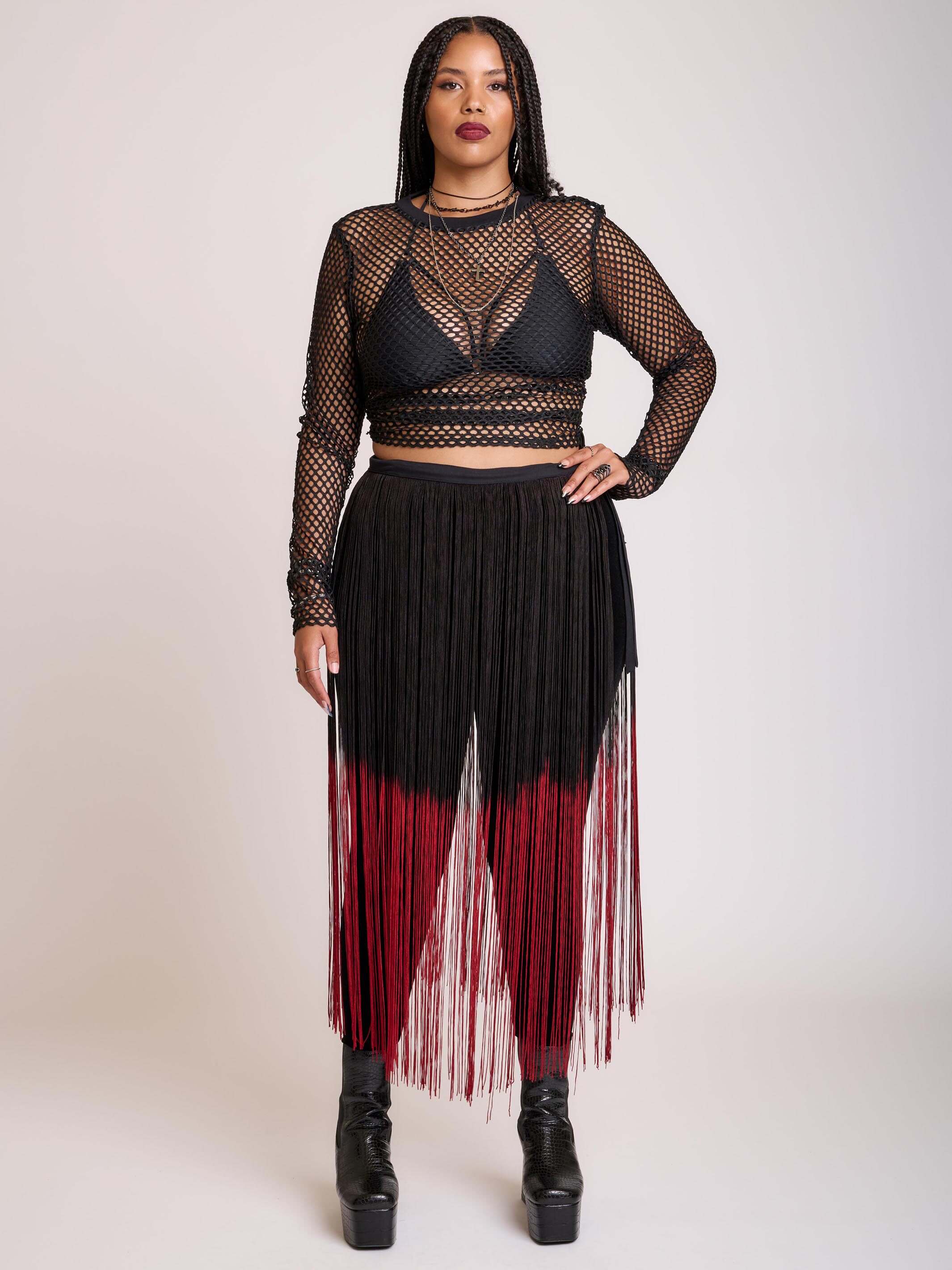 Dipped in Blood Fringe Belt