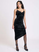 Embossed Velvet Cocktail Dress