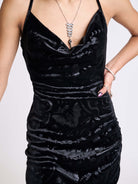 Embossed Velvet Cocktail Dress