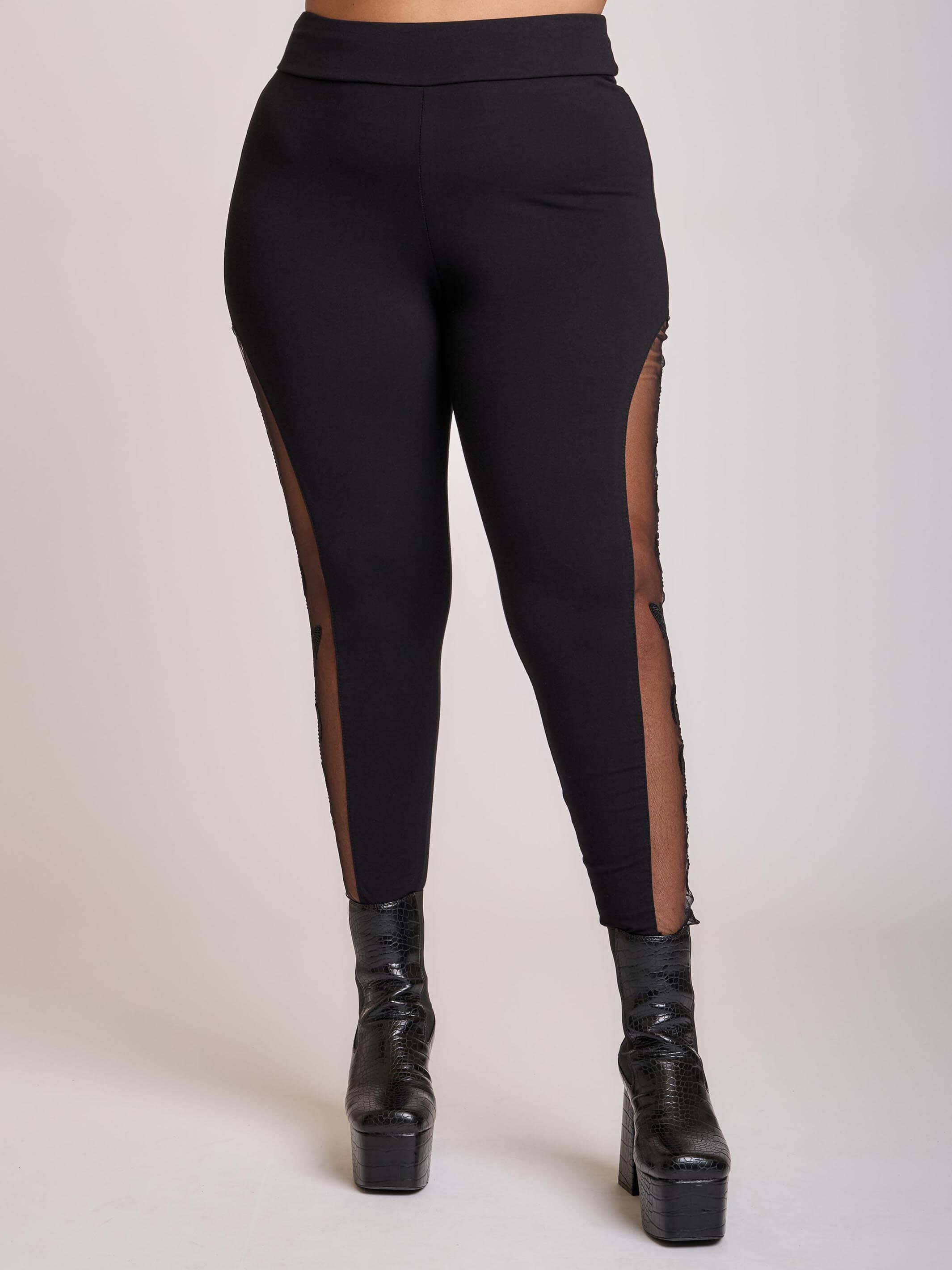 Embroidered moon phase leggings