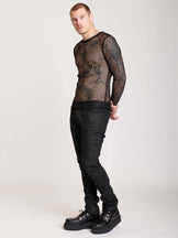 Fishnet Long Sleeve Top Mens