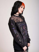 Gothic Flowers Lace Sweatshirt