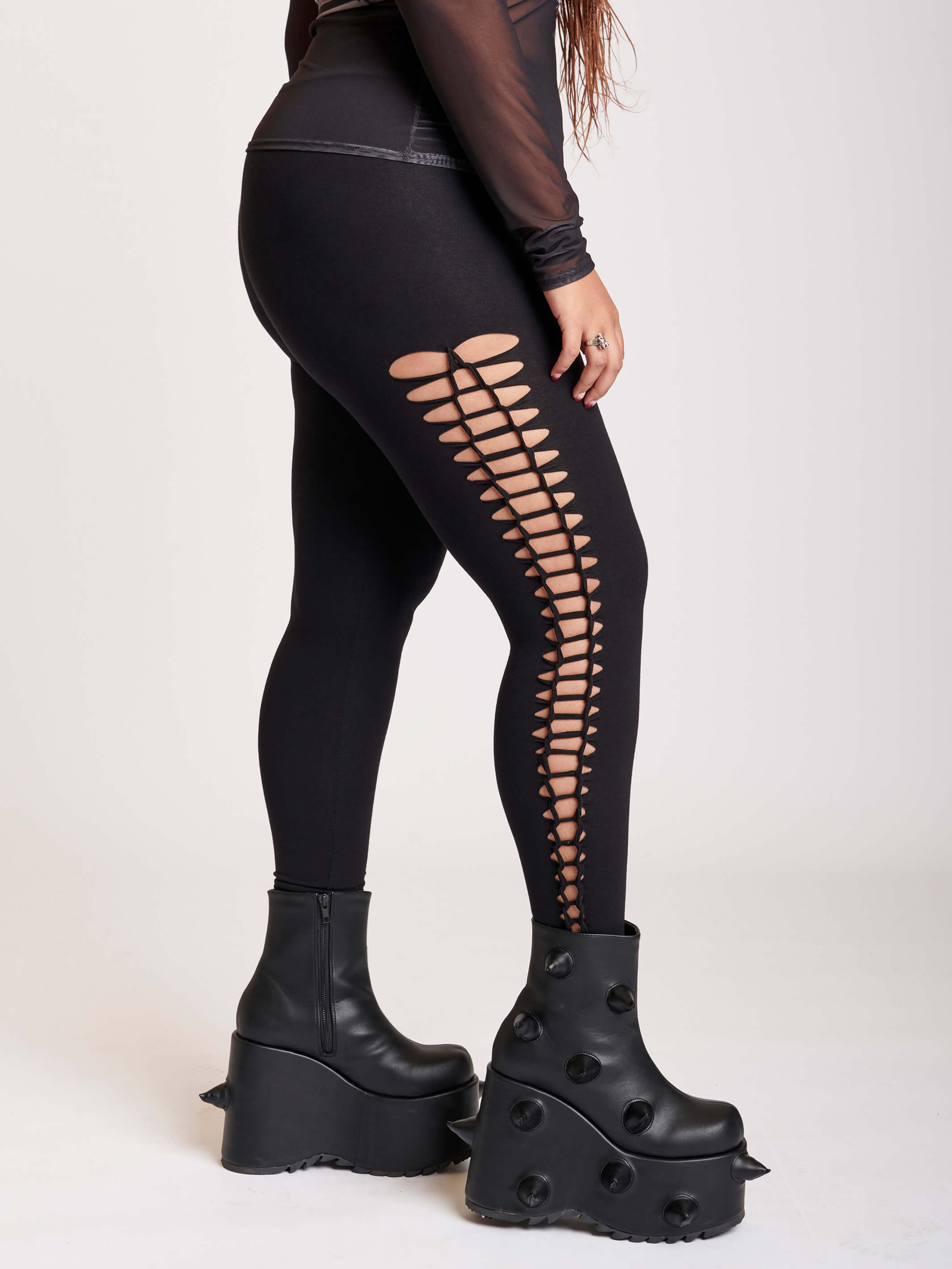 Buy Split Plaid Leggings With Pockets, Plus Sizes, Goth Clothing, Grunge  Pants Online in India 