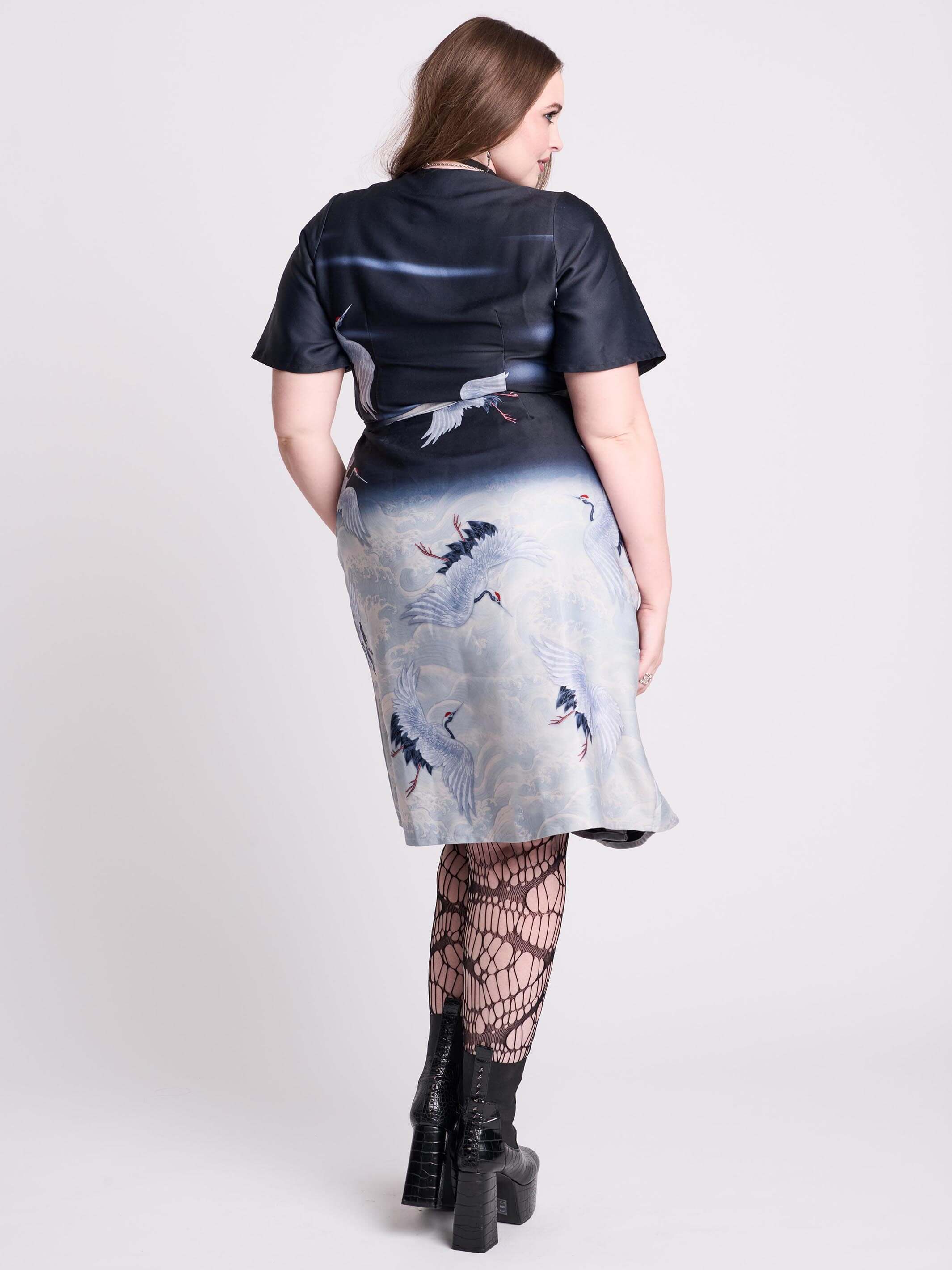 JAPANESE CRANE WRAP DRESS