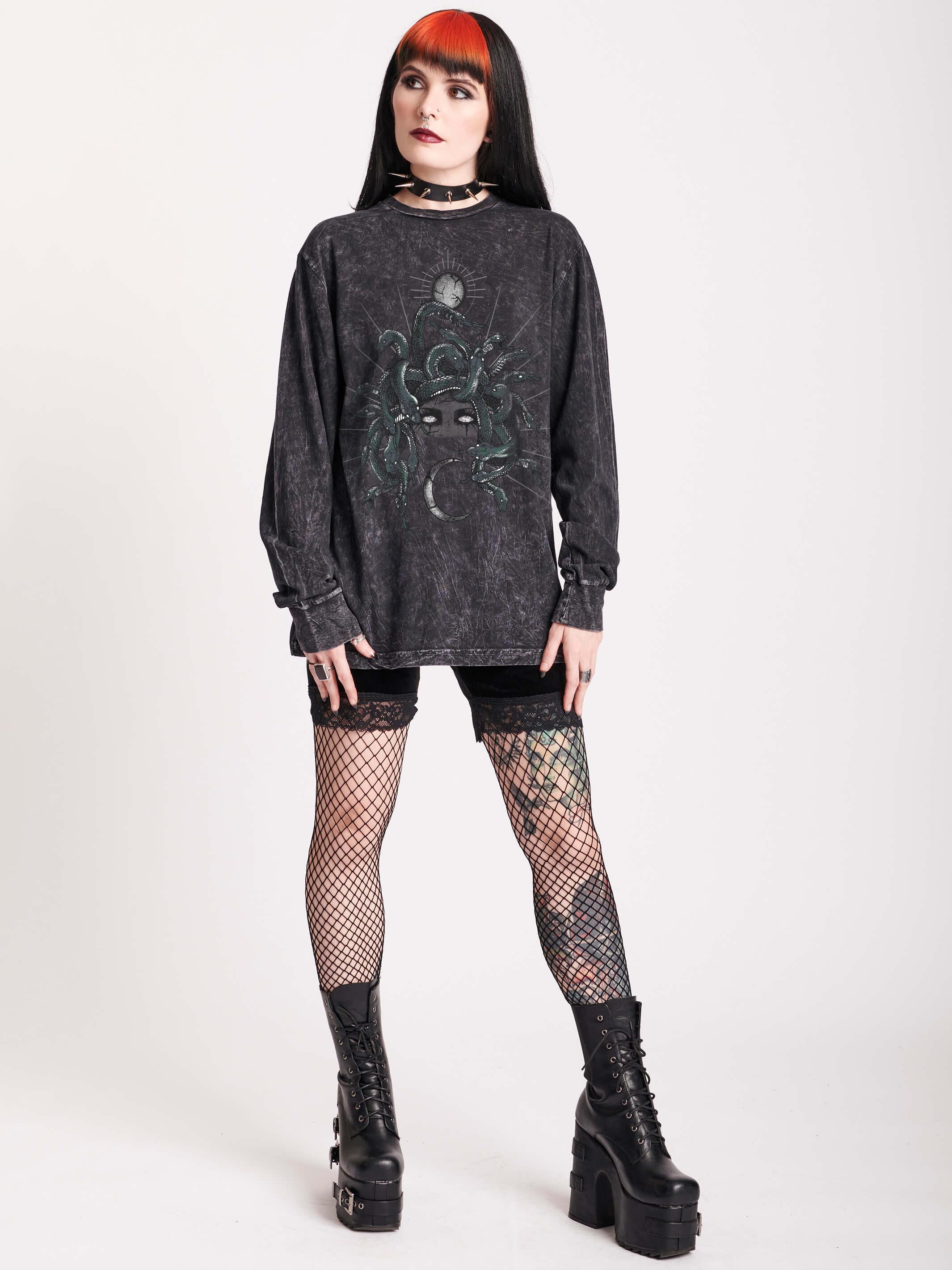 Green Medusa Long Sleeve T-shirt