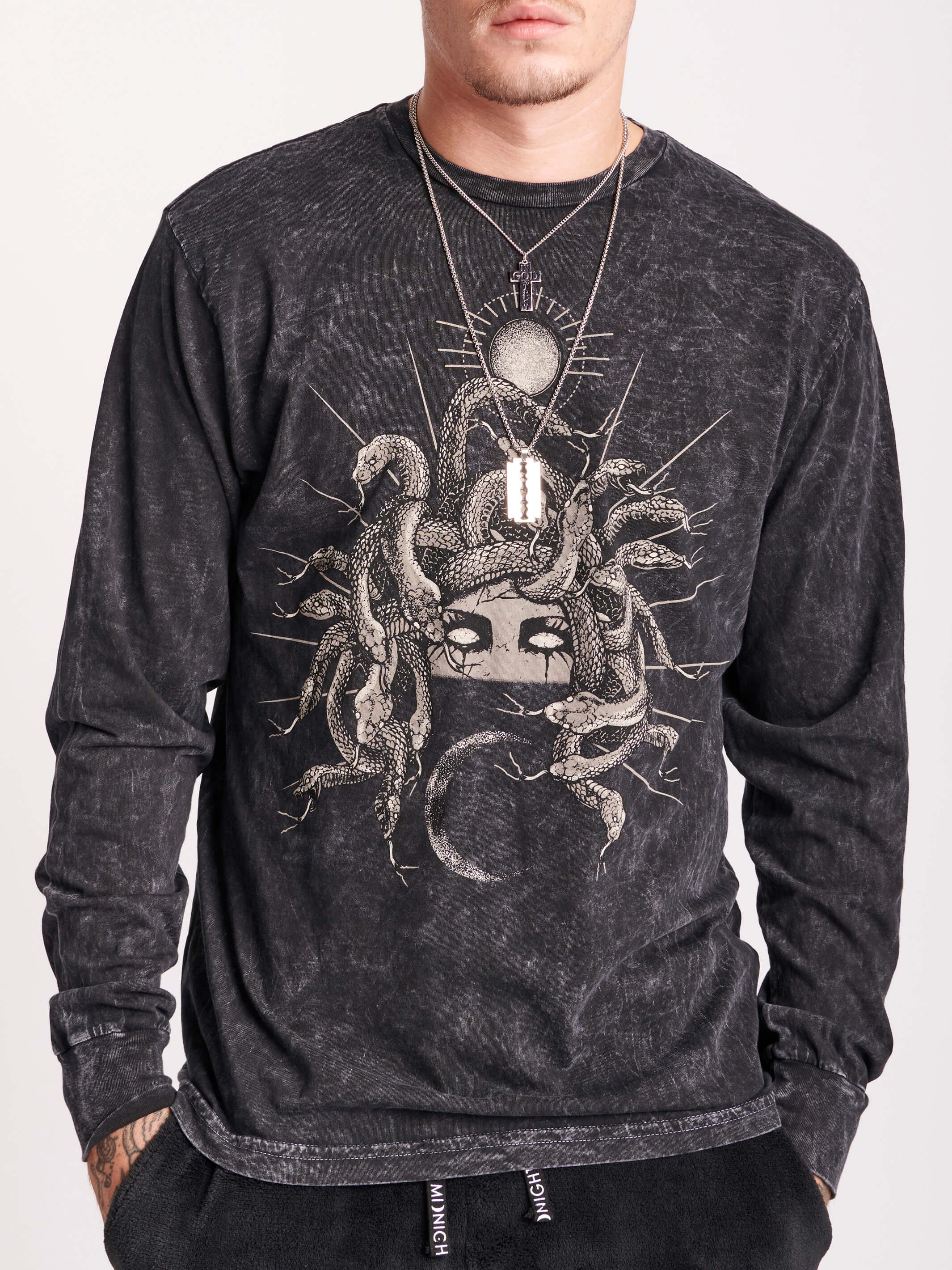 Mineral Wash Medusa T Shirt