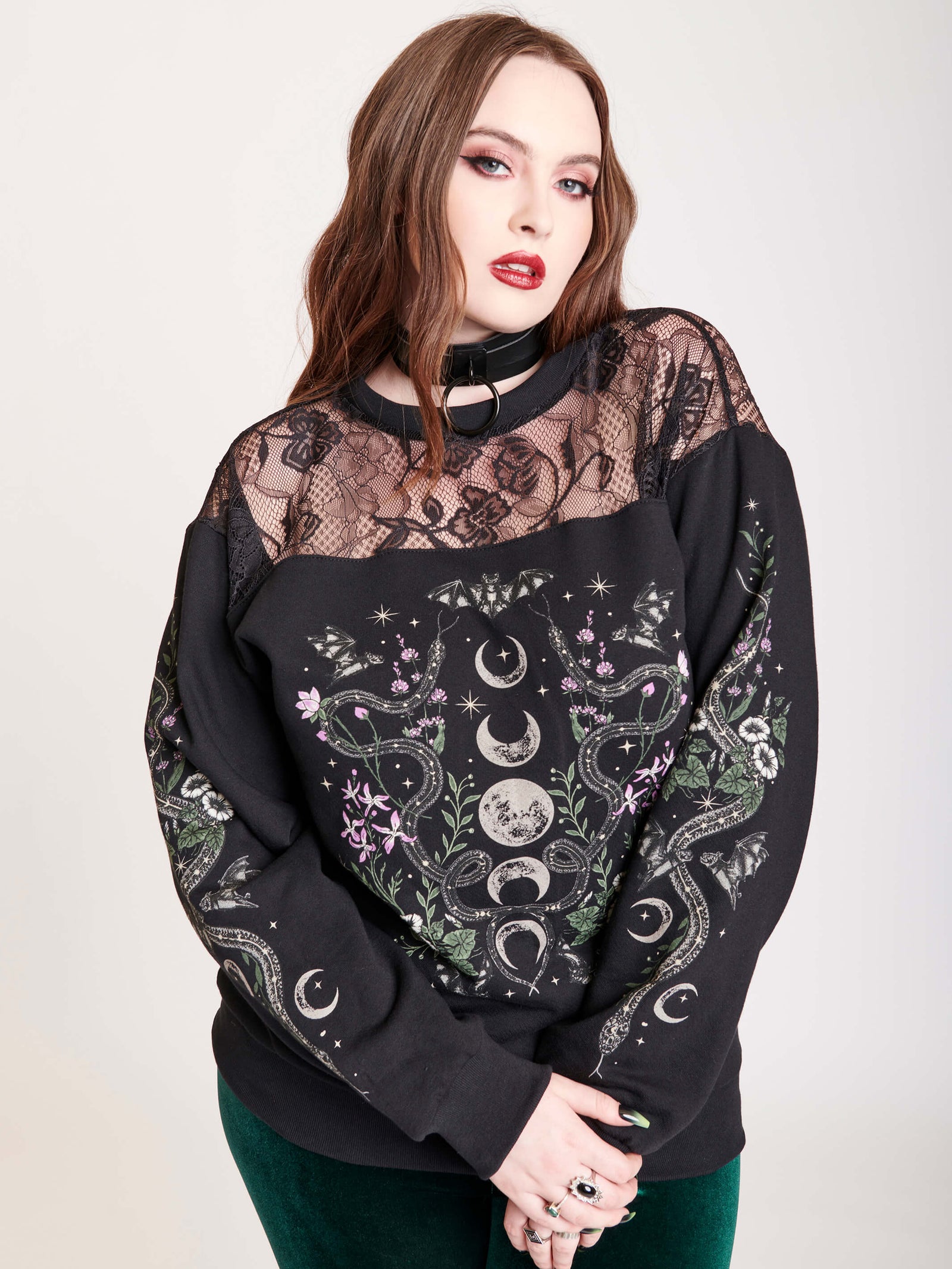 Plus Size Goth Clothes & Alternative Clothing  Midnight Hour Tagged long  sleeve - plus size