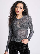 night blossom mesh goth shirt