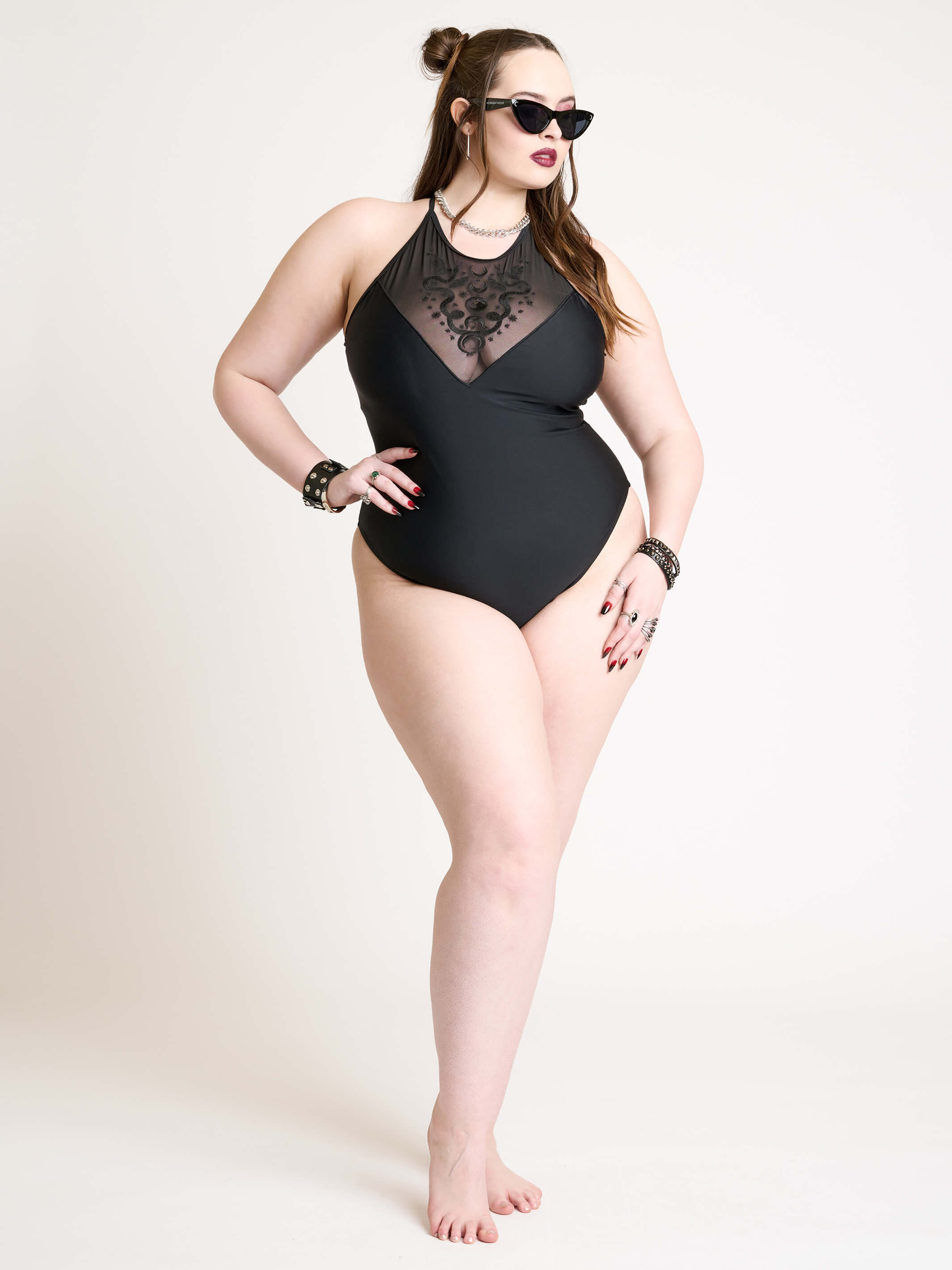 Plus Size Goth Swimwear by Midnight Hour Tagged