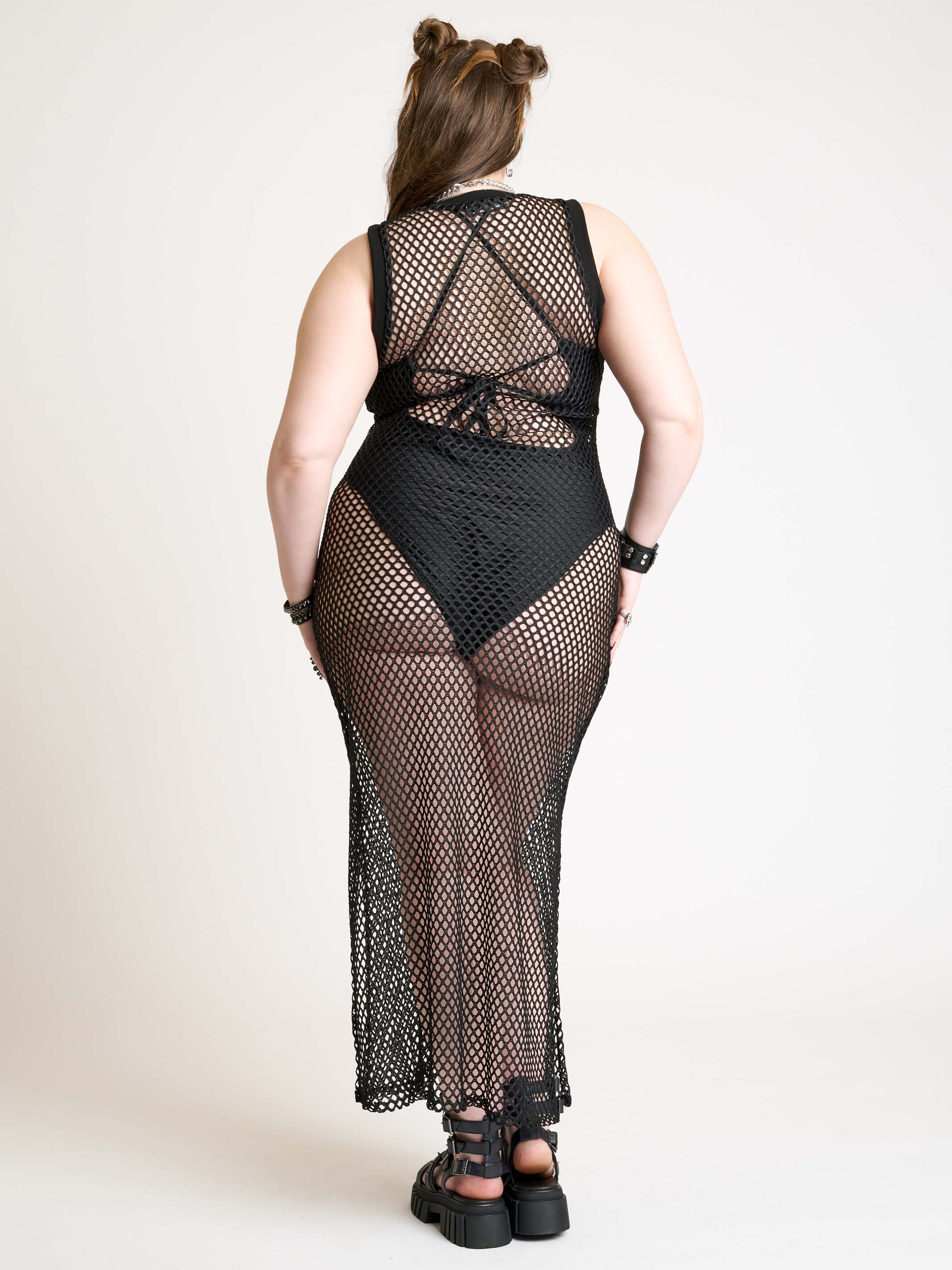 Fishnet maxi dress best sale