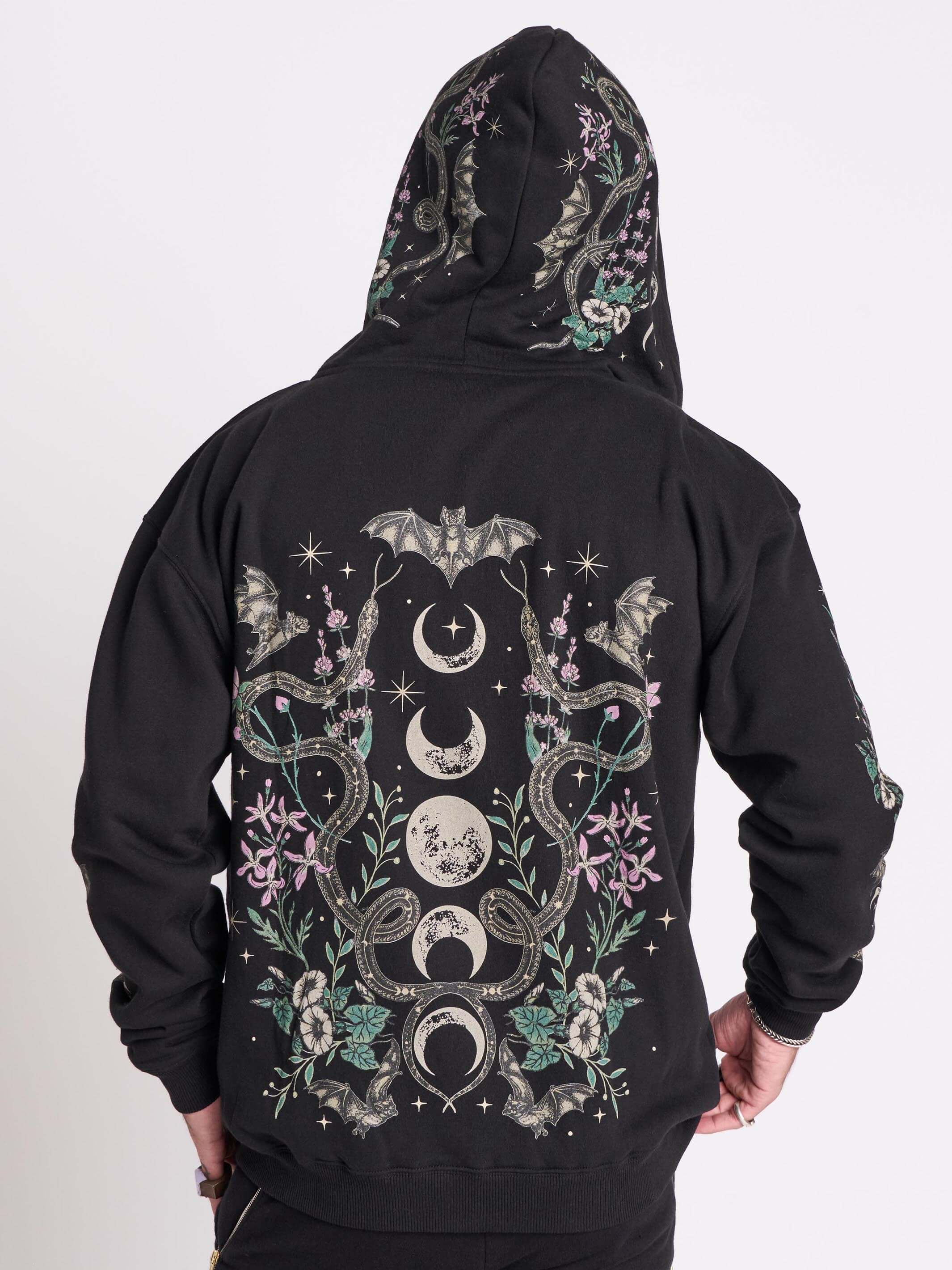 Moon Phase Garden Hoodie Midnight Hour