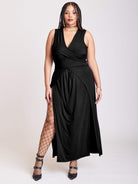 Black Twist Front Dress