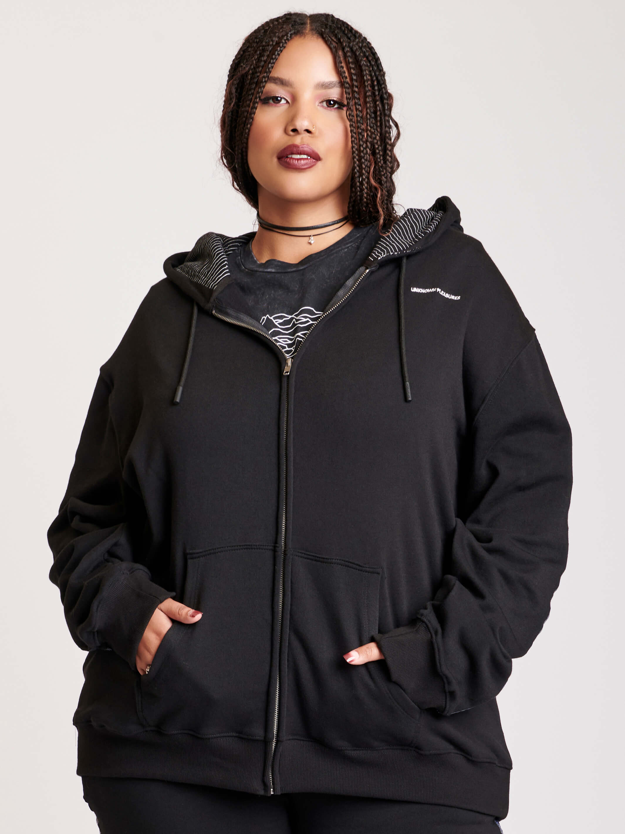 Gothic Black Hoodie, Oversized Hoodie Dress, Hoodies for Women, Plus Size Edgy  Clothing 