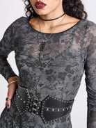 night blossom mesh goth dress