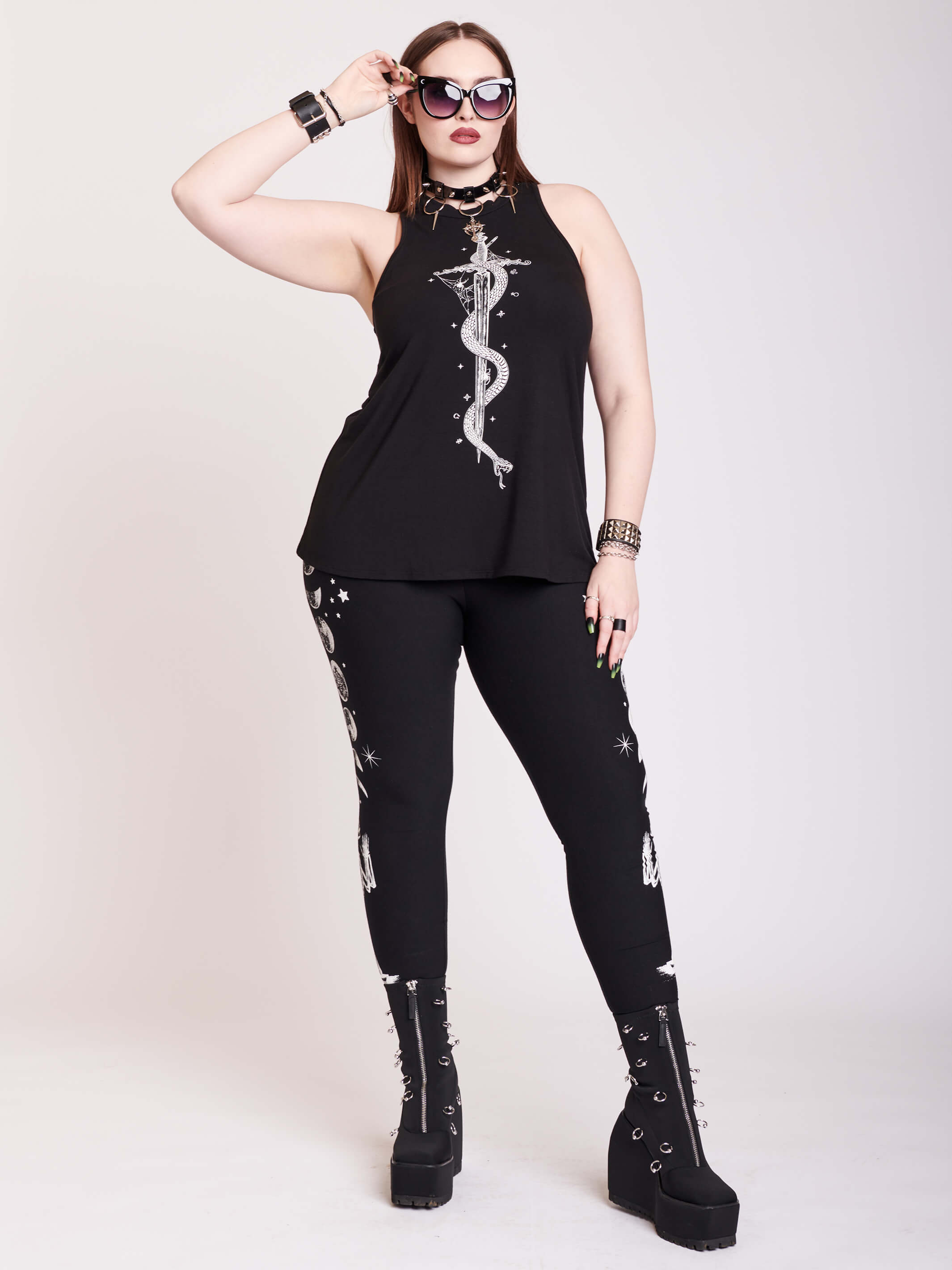 Praying Skeleton Leggings 4XL Midnight Hour