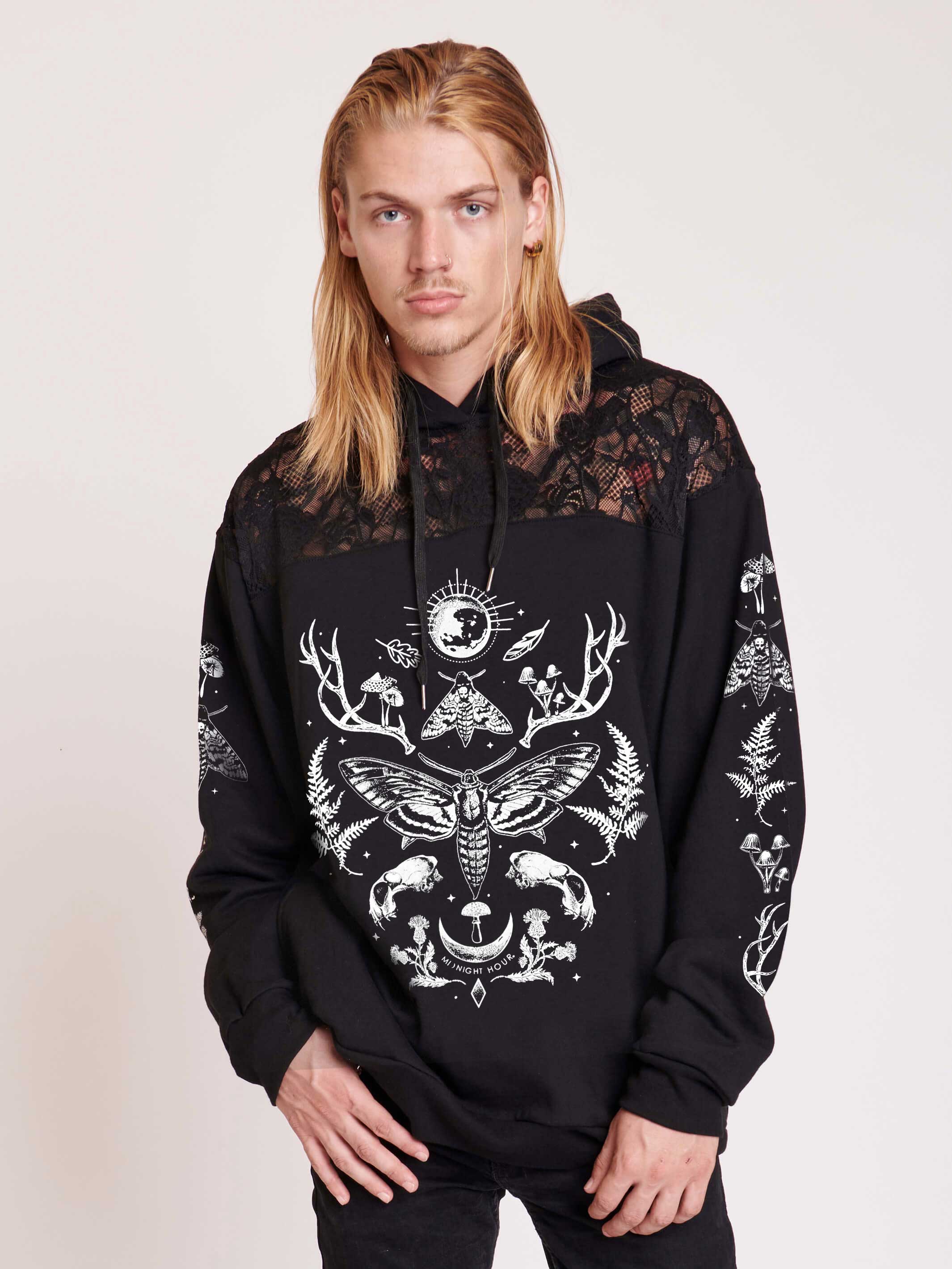 Forest Witch Lace Hoodie Midnight Hour