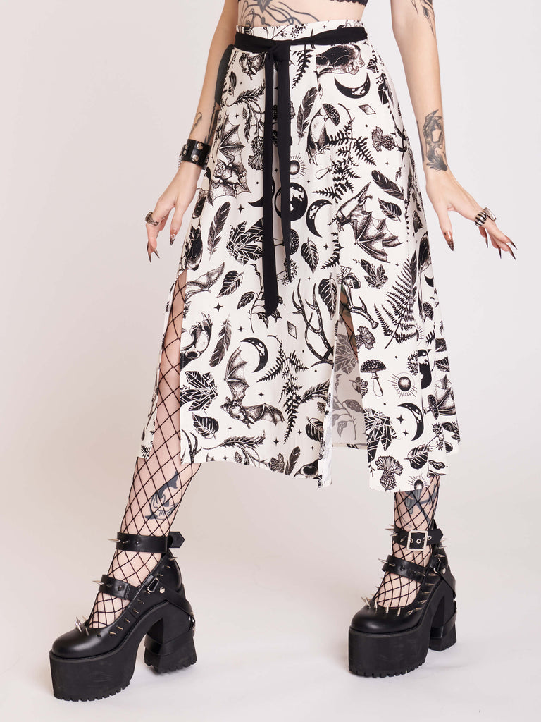 Dark Forest Split Skirt